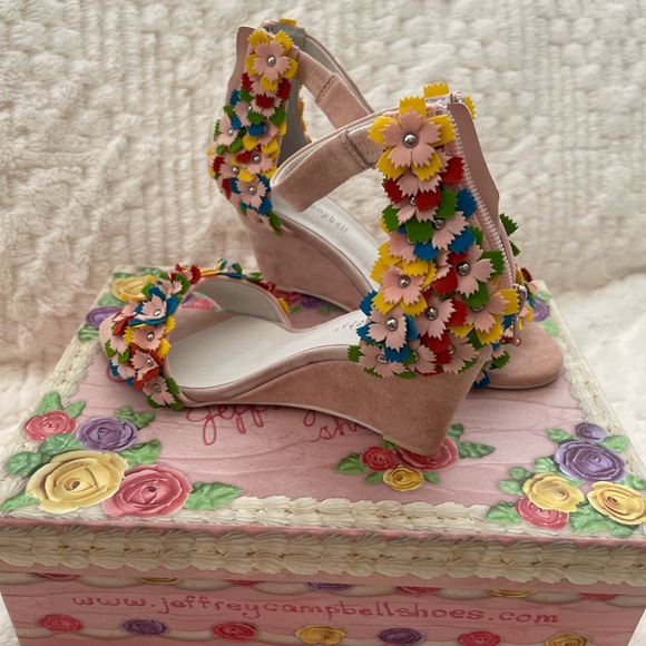 Jeffrey Campbell Floral Wedges - Picture 2 of 3